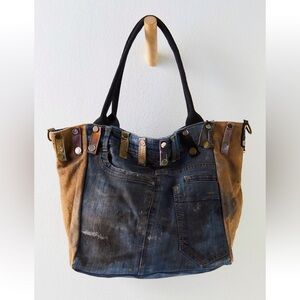 🔥NO MORE SALES🔥Capri Upcycled Washed Tote. WAIT LIST FOR THIS @ FP! Perf cond!!